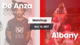 Matchup: De Anza  vs. Albany  2017