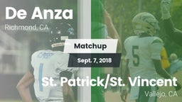 Matchup: De Anza  vs. St. Patrick/St. Vincent  2018