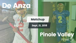 Matchup: De Anza  vs. Pinole Valley  2018