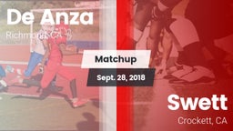 Matchup: De Anza  vs. Swett  2018