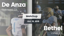 Matchup: De Anza  vs. Bethel  2018