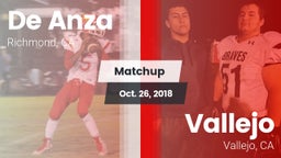 Matchup: De Anza  vs. Vallejo  2018