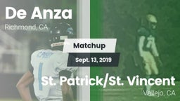 Matchup: De Anza  vs. St. Patrick/St. Vincent  2019