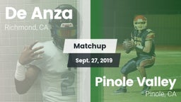 Matchup: De Anza  vs. Pinole Valley  2019