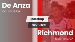 Matchup: De Anza  vs. Richmond  2019
