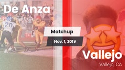 Matchup: De Anza  vs. Vallejo  2019