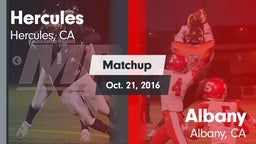 Matchup: Hercules  vs. Albany  2016