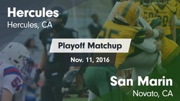 Matchup: Hercules  vs. San Marin  2016