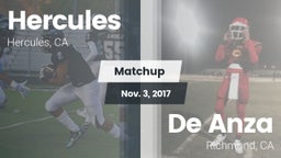 Matchup: Hercules  vs. De Anza  2017