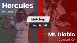 Matchup: Hercules  vs. Mt. Diablo  2018