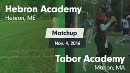 Matchup: Hebron Academy High vs. Tabor Academy  2016