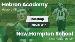 Matchup: Hebron Academy  vs. New Hampton School  2017
