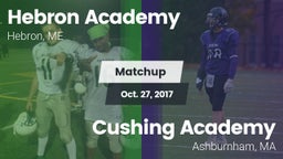Matchup: Hebron Academy  vs. Cushing Academy  2017