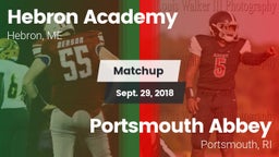 Matchup: Hebron Academy  vs. Portsmouth Abbey  2018