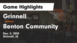 Grinnell  vs Benton Community Game Highlights - Dec. 5, 2020