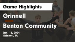 Grinnell  vs Benton Community Game Highlights - Jan. 16, 2024
