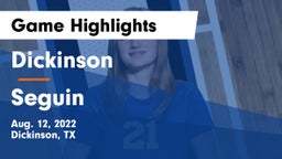 Dickinson  vs Seguin Game Highlights - Aug. 12, 2022