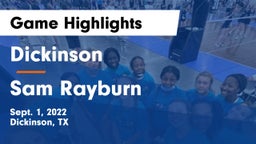 Dickinson  vs Sam Rayburn Game Highlights - Sept. 1, 2022