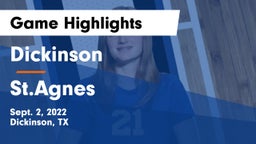 Dickinson  vs St.Agnes Game Highlights - Sept. 2, 2022