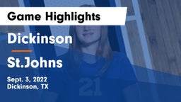 Dickinson  vs St.Johns Game Highlights - Sept. 3, 2022