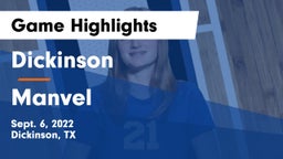 Dickinson  vs Manvel Game Highlights - Sept. 6, 2022