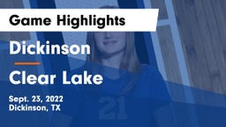 Dickinson  vs Clear Lake  Game Highlights - Sept. 23, 2022