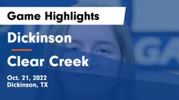 Dickinson  vs Clear Creek  Game Highlights - Oct. 21, 2022