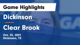 Dickinson  vs Clear Brook Game Highlights - Oct. 25, 2022