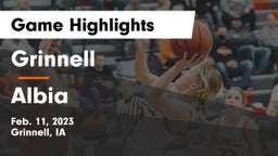 Grinnell  vs Albia  Game Highlights - Feb. 11, 2023