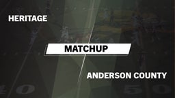 Matchup: Heritage  vs. Anderson County  2016