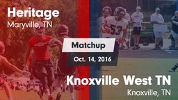 Matchup: Heritage  vs. Knoxville West  TN 2016