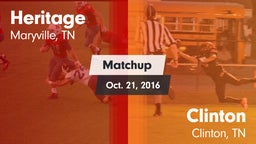 Matchup: Heritage  vs. Clinton  2016