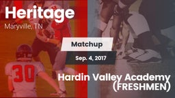 Matchup: Heritage  vs. Hardin Valley Academy (FRESHMEN) 2017