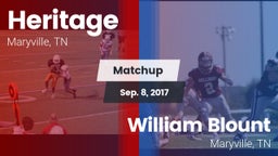 Matchup: Heritage  vs. William Blount  2017