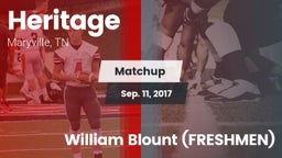 Matchup: Heritage  vs. William Blount  (FRESHMEN) 2017