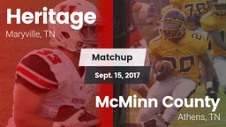 Matchup: Heritage  vs. McMinn County  2017