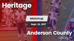 Matchup: Heritage  vs. Anderson County  2017