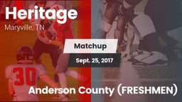 Matchup: Heritage  vs. Anderson County  (FRESHMEN) 2017