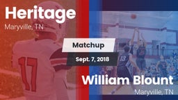 Matchup: Heritage  vs. William Blount  2018