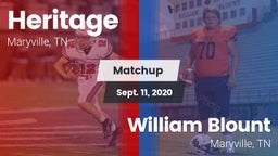 Matchup: Heritage  vs. William Blount  2020