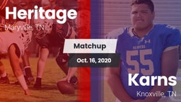 Matchup: Heritage  vs. Karns  2020