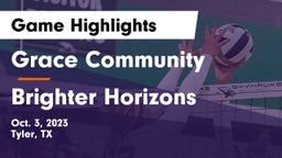 Grace Community  vs Brighter Horizons Game Highlights - Oct. 3, 2023