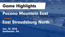 Pocono Mountain East  vs East Stroudsburg North  Game Highlights - Jan. 23, 2018