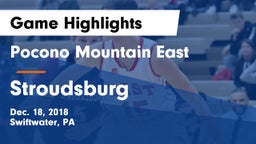 Pocono Mountain East  vs Stroudsburg  Game Highlights - Dec. 18, 2018