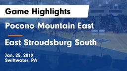 Pocono Mountain East  vs East Stroudsburg  South Game Highlights - Jan. 25, 2019