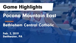 Pocono Mountain East  vs Bethlehem Central Catholic  Game Highlights - Feb. 2, 2019