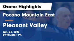 Pocono Mountain East  vs Pleasant Valley  Game Highlights - Jan. 21, 2020