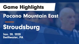 Pocono Mountain East  vs Stroudsburg  Game Highlights - Jan. 28, 2020