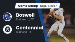 Recap: Boswell   vs. Centennial  2017