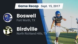 Recap: Boswell   vs. Birdville  2017